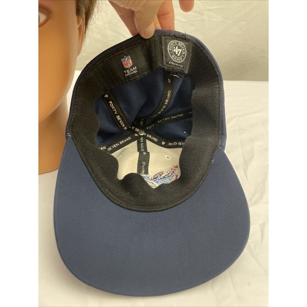 Tennessee Titans Hat Cap Size S-M Stretch Fit 47 Brand NFL Football 3D Logo - Picture 6 of 8